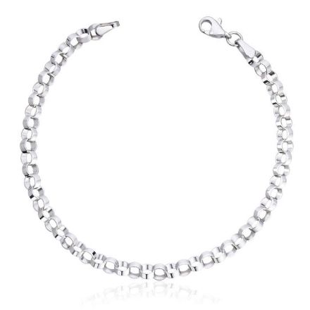 Armbånd i hvitt gull 14kt, 19 cm - 16991 Armbånd i hvitt gull 14kt, 19 cm - 16991