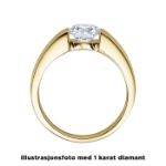 Diamantring forlovelsesring  0,25 ct i 14kt gull. Hestia - 18012025