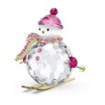 Swarovski figurer Holiday Cheers Dulcis Snowman Pink - 5687121