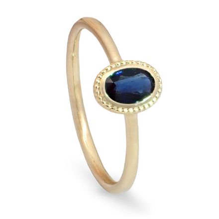 Gullring 14 kt med safir - bur585760 Gullring 14 kt med safir - bur585760