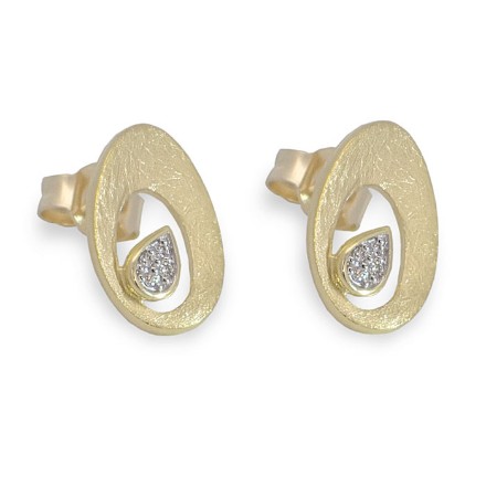 Vis detaljer for Diamantøredobber i 14 kt gull med 0,03 ct W-Si - BUR738028 Bilde av Diamantøredobber i 14 kt gull med 0,03 ct W-Si - BUR738028