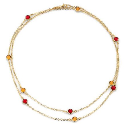 Kjede Alva drops i forgylt sølv med zirkonia - 2991790 Kjede Alva drops i forgylt sølv med zirkonia - 2991790