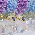 Bilde av Gulløredobber i gult gull 14kt med safir - Bur796950