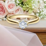 Bilde av Forlovelsesring med Lab Grown diamant i 0.50 ct og River (E) VS - LG0501807gg
