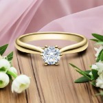 Bilde av Forlovelsesring med Lab Grown diamant i 0.50 ct og River (E) - VVS2 - LG0501807gg