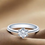 Diamantring forlovelsesring  0,70 ct i 14kt gull. Diona -18001070