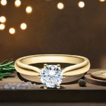 Bilde av Forlovelsesring med Lab Grown diamant i 0.70 ct og River  (E) VS2 - LG0701807gg