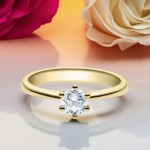 Bilde av Forlovelsesring med Lab Grown diamant i 0.50 ct og River (D) - VVS2 - LG18001050gg