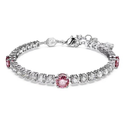 Swarovski armbånd Matrix Tennis Mixed cuts, Pink, Rhodium plated - 5666421 Swarovski armbånd Matrix Tennis Mixed cuts, Pink, Rhodium plated - 5666421