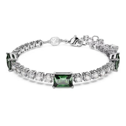 Swarovski armbånd Matrix Tennis Mixed cuts, Green, Rhodium plated - 5666422 Swarovski armbånd Matrix Tennis Mixed cuts, Green, Rhodium plated - 5666422
