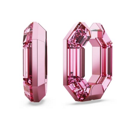 Swarovski øredobber Lucent hoop earrings Octagon shape, Small, Pink - 5680783 Swarovski øredobber Lucent hoop earrings Octagon shape, Small, Pink - 5680783