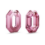 Swarovski øredobber Lucent hoop earrings Octagon shape, Small, Pink - 5680783