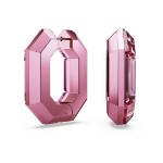 Swarovski øredobber Lucent hoop earrings Octagon shape, Small, Pink - 5680783