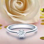 Diamantring forlovelsesring  0,40 ct i 14kt gull. Aida - 18016040