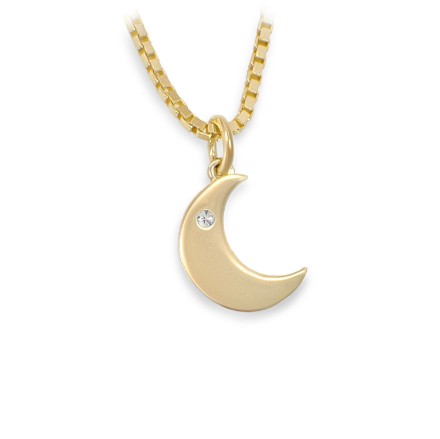 Gullsmykke i 14kt gull  med diamanter 0,01ct W-SI - bur310418 Gullsmykke i 14kt gull  med diamanter 0,01ct W-SI - bur310418