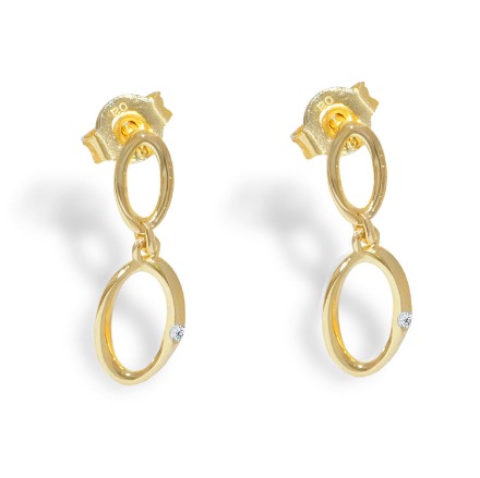 Diamantøredobber i 14 kt gull med 0,03 ct W-Si - BUR738162 Diamantøredobber i 14 kt gull med 0,03 ct W-Si - BUR738162