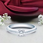 Diamantring forlovelsesring  0,30 ct i 14kt gull. Elissa - 18004030