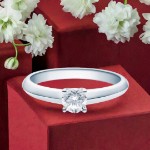 Diamantring forlovelsesring  0,40 ct i 14kt gull. Elissa - 18004040