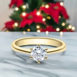 Bilde av Forlovelsesring med Lab Grown diamant i 0.70 ct og River (E) VS - LG0701801gg
