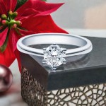 Bilde av Forlovelsesring med Lab Grown diamant i 0.70 ct og River (E) - VVS2 - LG0701801hg