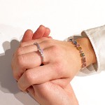 Bilde av Swarovski armbånd Gema med flerfargede krystaller i rhodiumbelegg - 5656427
