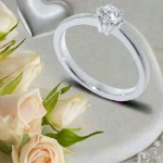 Diamantring forlovelsesring Frøya 0,32 ct River (E)-Si2 - 3105037