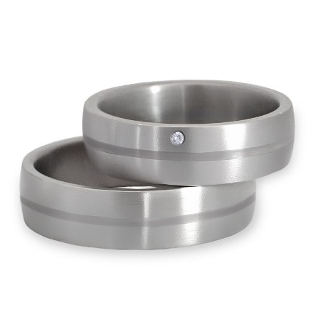 Forlovelsesringer titan & sølv, 6 mm. RAUSCHMAYER - 11505810 Forlovelsesringer titan & sølv, 6 mm. RAUSCHMAYER - 11505810