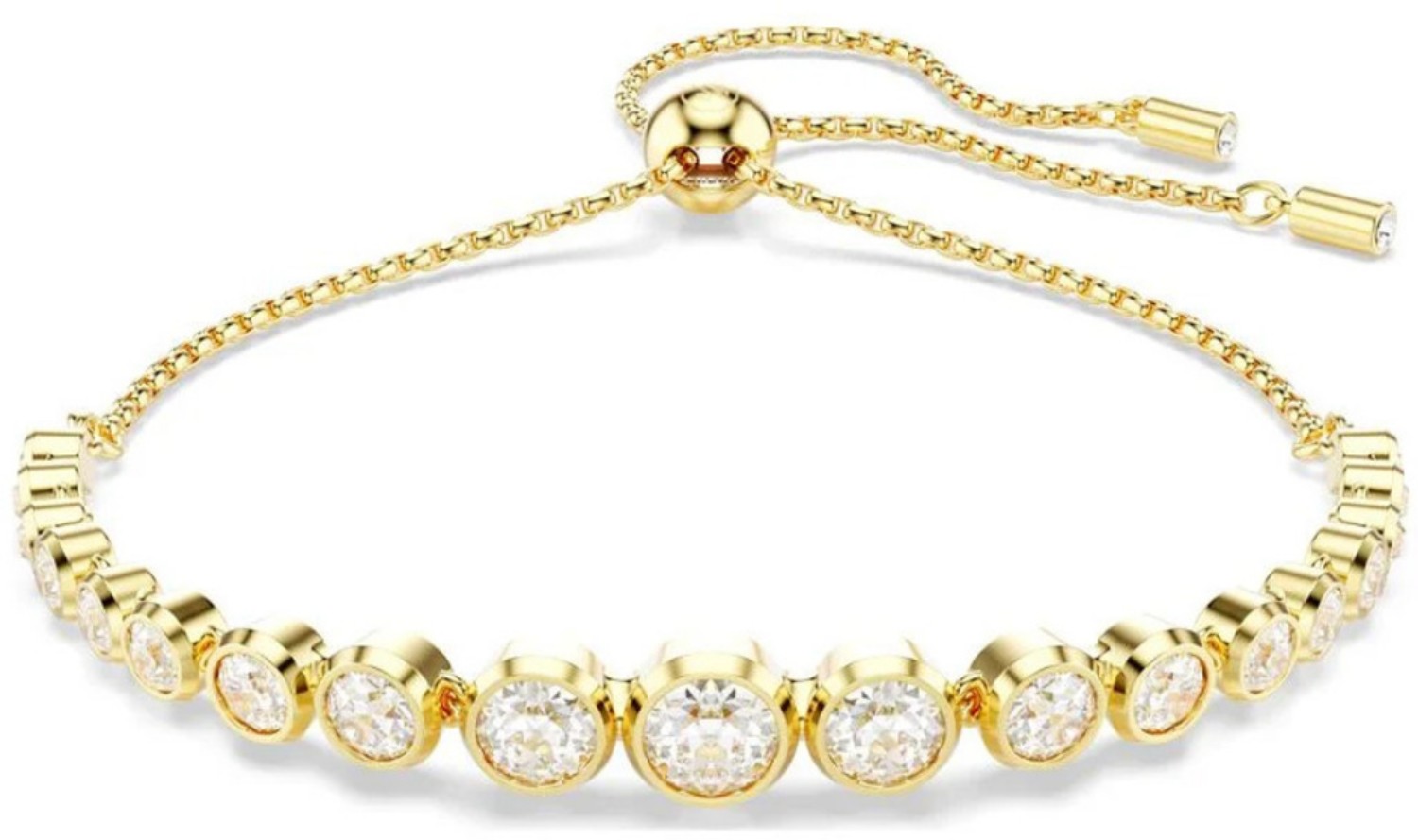 Swarovski armbånd  Imber Tennis bracelet Mixed round cuts, White, Gold-tone plated - 5705450