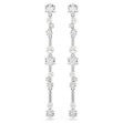 Swarovski øredobber Constella drop earrings Crystal pearl, Round cuts, White, Rhodium plated - 5705614