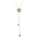 Swarovski smykke Idyllia Y pendant Mixed cuts, Flower, Multicolored, Gold-tone plated - 5717158