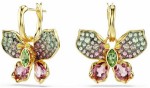 Swarovski øredobber Idyllia drop earrings Mixed cuts, Pavé, Butterfly, Multicolored, Gold-tone plated - 5709953