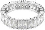 Swarovski Matrix ring Baguette cut, White, Silver-tone finish - 5714334