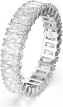 Swarovski Matrix ring Baguette cut, White, Silver-tone finish - 5714334