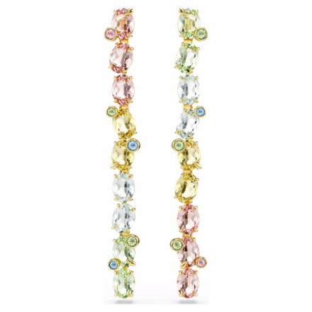 Swarovski øredobber Gema drop earrings Asymmetrical design, Mixed cuts, Long, Multicolored, Gold-tone plated - 5705809 Swarovski øredobber Gema drop earrings Asymmetrical design, Mixed cuts, Long, Multicolored, Gold-tone plated - 5705809