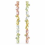 Swarovski øredobber Gema drop earrings Asymmetrical design, Mixed cuts, Long, Multicolored, Gold-tone plated - 5705809
