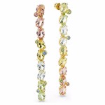 Swarovski øredobber Gema drop earrings Asymmetrical design, Mixed cuts, Long, Multicolored, Gold-tone plated - 5705809