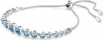 Swarovski armbånd Imber Tennis bracelet Mixed round cuts, Blue, Rhodium plated - 5719282