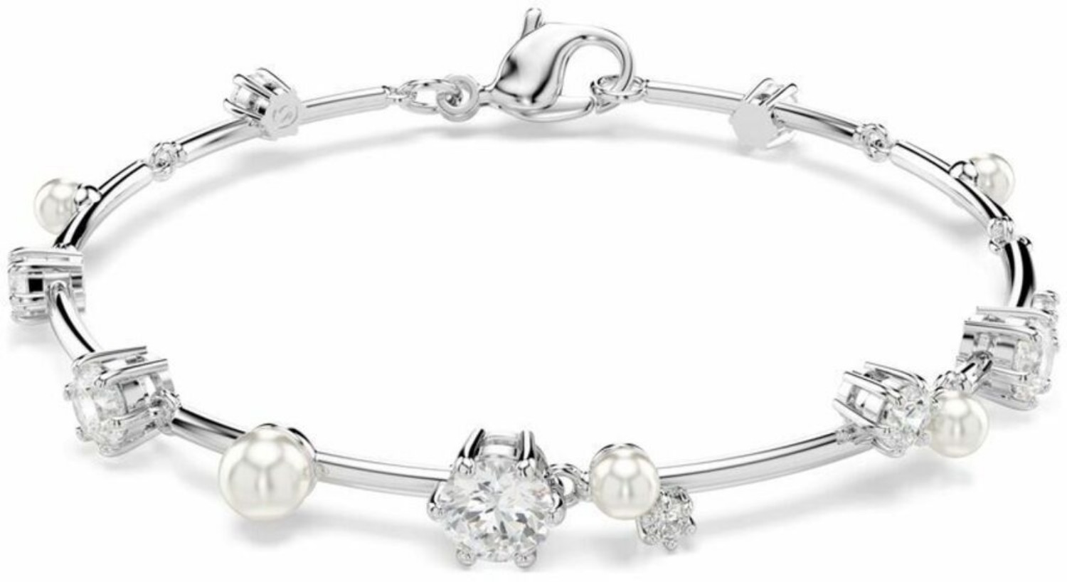 Swarovski armbånd Constella Tennis bracelet Crystal pearl, Round cuts, White, Rhodium plated - 5707511