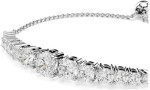 Swarovski armbånd Matrix bracelet Gradient of round cuts, White, Rhodium plated - 5690677