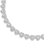 Swarovski collier Ariana Grande x Swarovski Tennis necklace Mixed cuts, Heart, White, Rhodium plated - 5720857