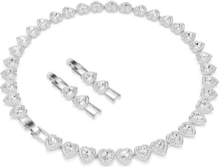 Swarovski collier Ariana Grande x Swarovski Tennis necklace Mixed cuts, Heart, White, Rhodium plated - 5720857 Swarovski collier Ariana Grande x Swarovski Tennis necklace Mixed cuts, Heart, White, Rhodium plated - 5720857