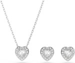 Swarovski smykkesett Ariana Grande x Swarovski set Mixed cuts, Heart, White, Rhodium plated - 5720849