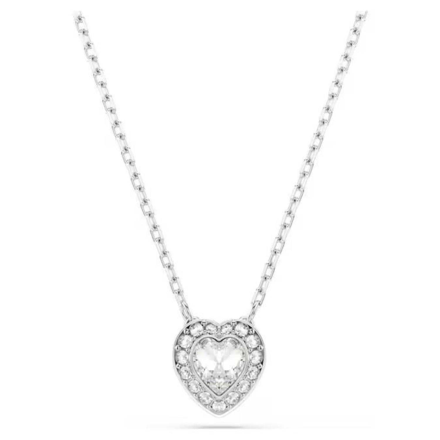 Swarovski smykke Ariana Grande x Swarovski pendant Mixed cuts, Heart, White, Rhodium plated - 5720852