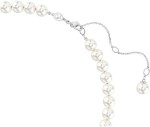 Swarovski collier Ariana Grande x Swarovski necklace Crystal pearl, Heart cut, Heart, White, Rhodium plated - 5720858