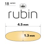 Bilde av Giftering i gult gull 14kt, 4,5 mm/1,3 mm. RUBIN - 1845