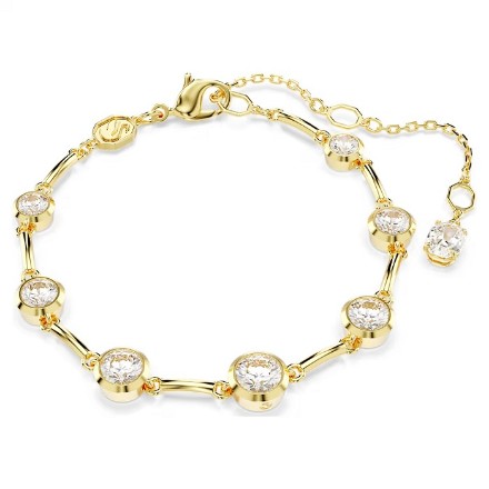 Swarovski armbånd Imber Tennis bracelet Mixed round cuts, White, Gold-tone plated - 5705465 Swarovski armbånd Imber Tennis bracelet Mixed round cuts, White, Gold-tone plated - 5705465
