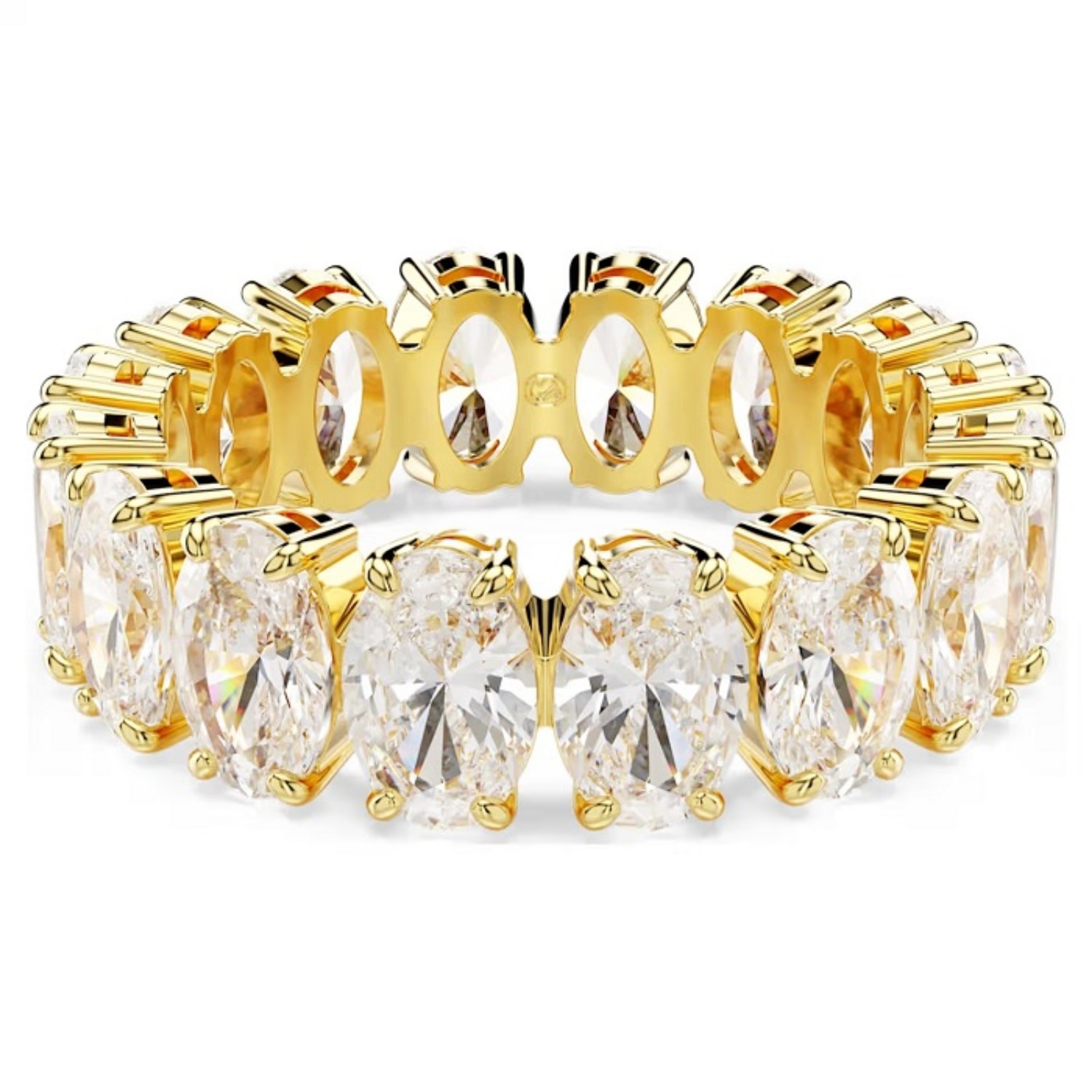 Swarovski Matrix ring Oval cut, White, Gold-tone plated - 5707190