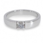Iselin alliansering i hvitt gull med 0,20 ct diamant - 8501020