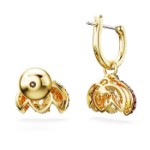 Swarovski øredobber Idyllia Drop Earrings, Asymmetrical Design, Ladybug, Red, Gold-Tone Plated - 5666131