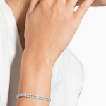 Swarovski armbånd Subtle, Round cut, White, Rhodium plated - 5221397